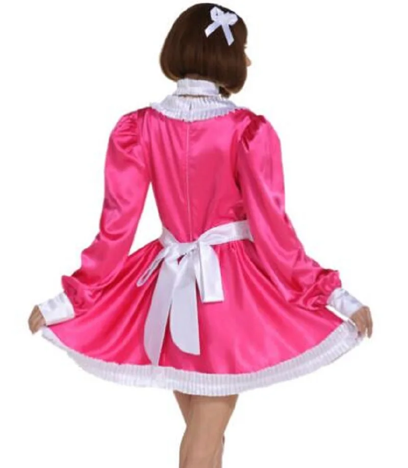 Женское атласное платье с застежкой красное |