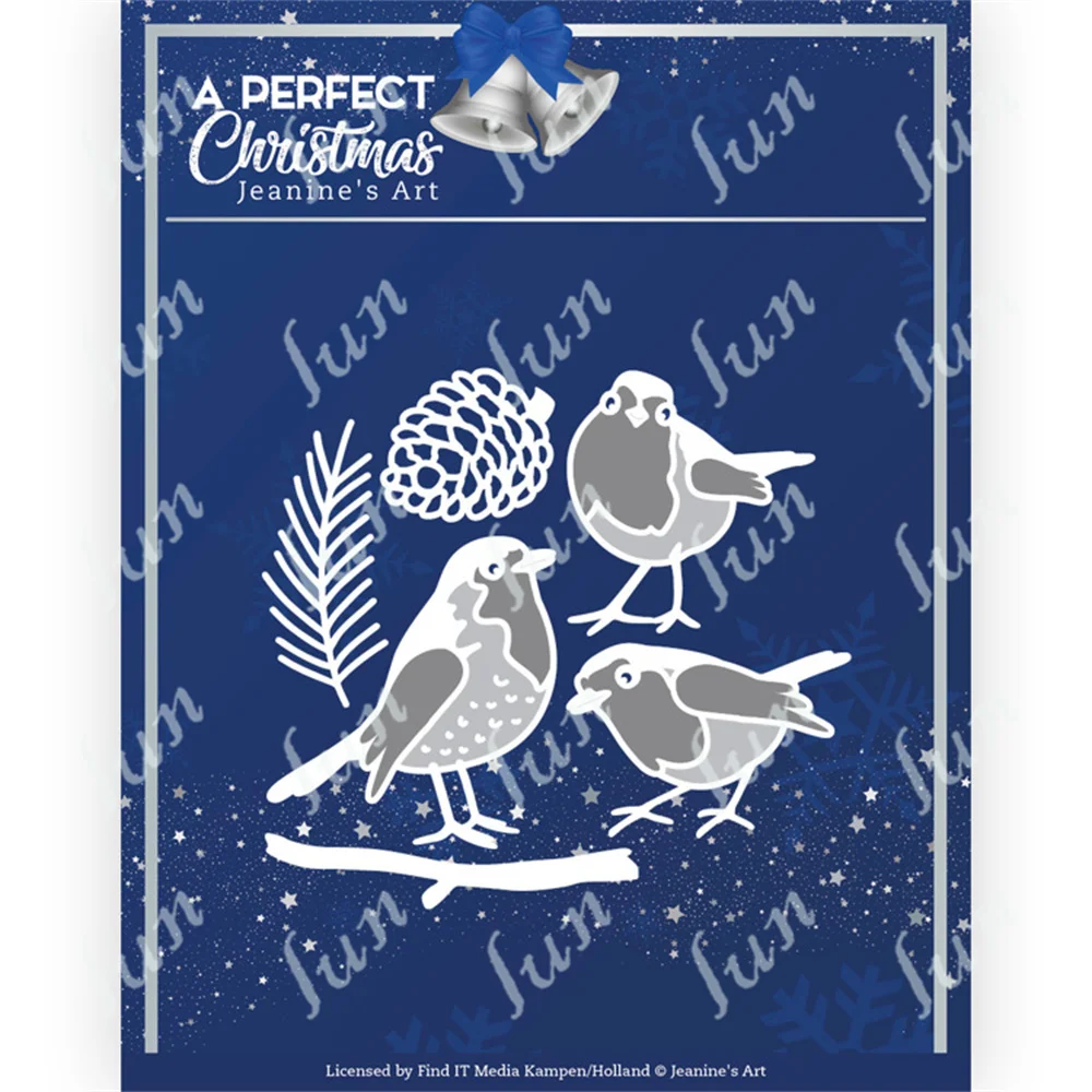 

Christmas Birds Metal Cutting Dies Scrapbooking for Card Making Diy Embossing Cuts New Craft Die Handicraft Craft Supplies
