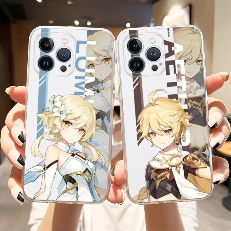 

Чехол для телефона с аниме Genshin Impact 2023, хит продаж, прозрачный чехол для Iphone 14Pro 11 12 14 Pro Max Mini 6 6s 7 8 Plus X XR XS SE2020