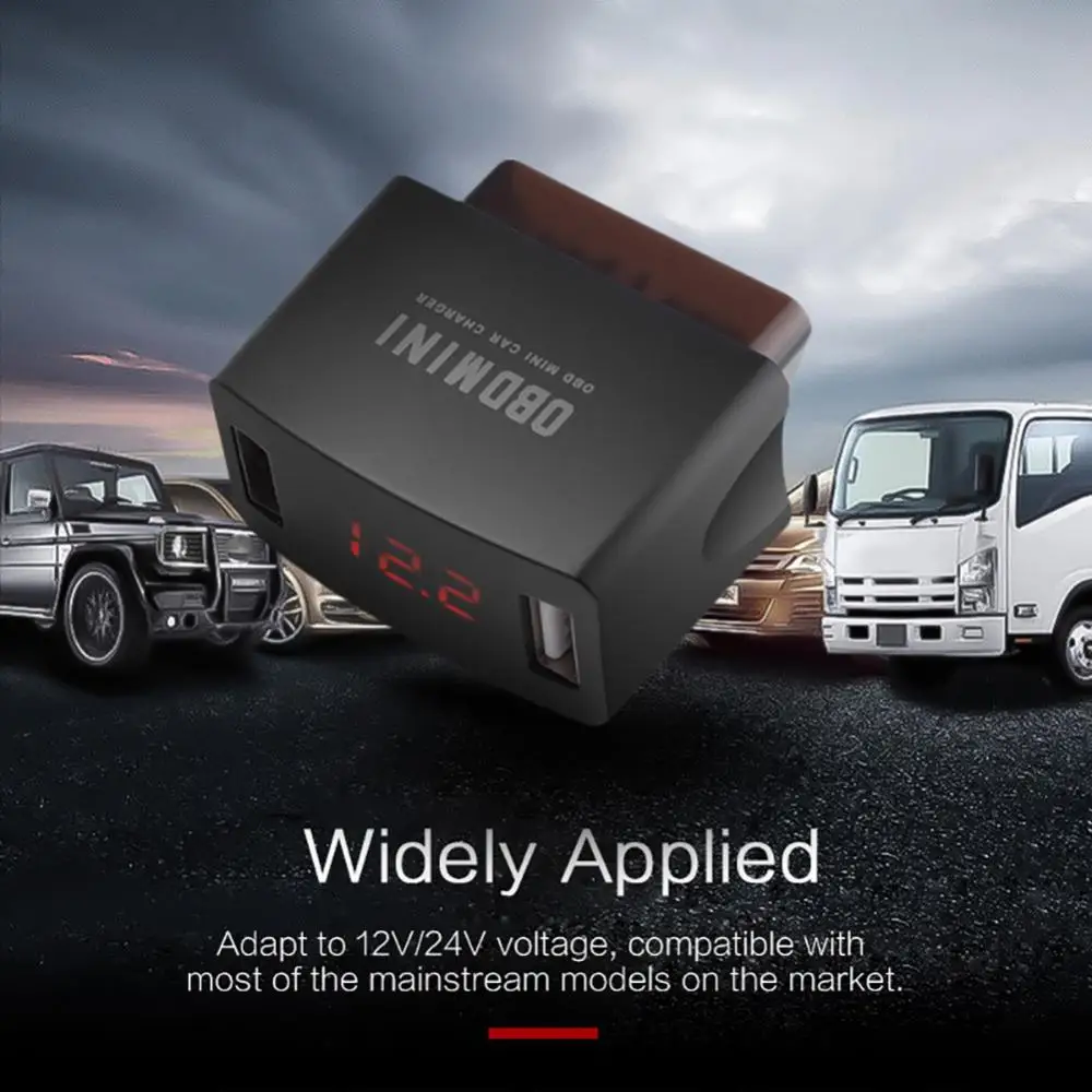 

Устройство зарядное автомобильное с двумя USB-портами, 12/24 В