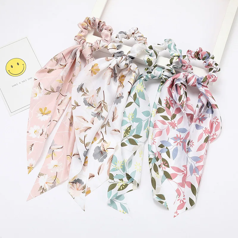 

Fashion Women Headbands Hair Ribbon Long Scrunchies Printed Hair Rope Ponytail Sacrfs Tie Hair Band Accessories Girls Headwear