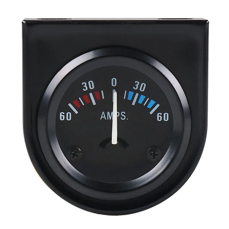 

NEW-2 Inch 52Mm 12V Car LED Pointer Auto Boat AMP Meter Gauge 60-0-60 AMP Black