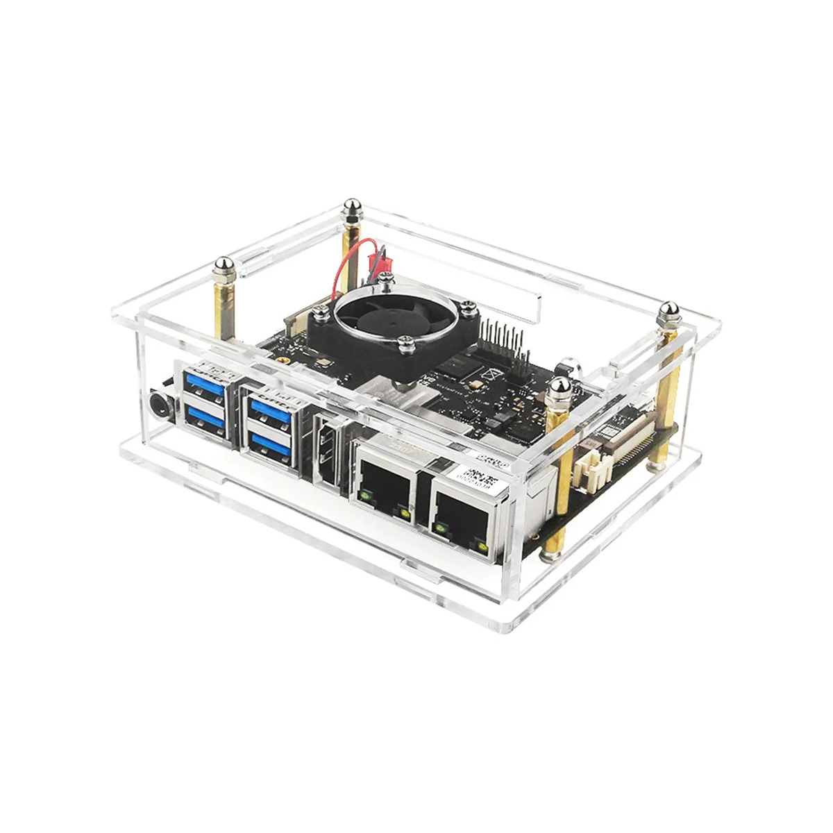 Для VisionFive 2 акриловая проекционная плата прозрачная фотография с охлаждающим