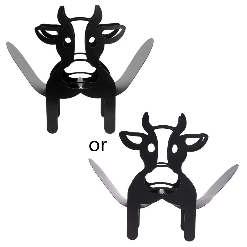 

Cows Shape Roll Toilet Paper Tissue Holder Storage Rack Iron Metal Crafts
