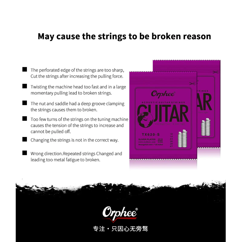 Orphee TX620-S Струны для акустической гитары средняя углеродистая сталь шестигранная