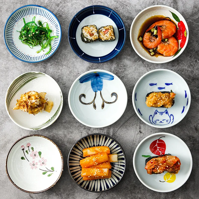 

Creative underglaze color ceramic hot pot dipping sauce sauce dish seasoning dish small dish soy sauce vinegar dish snack dish