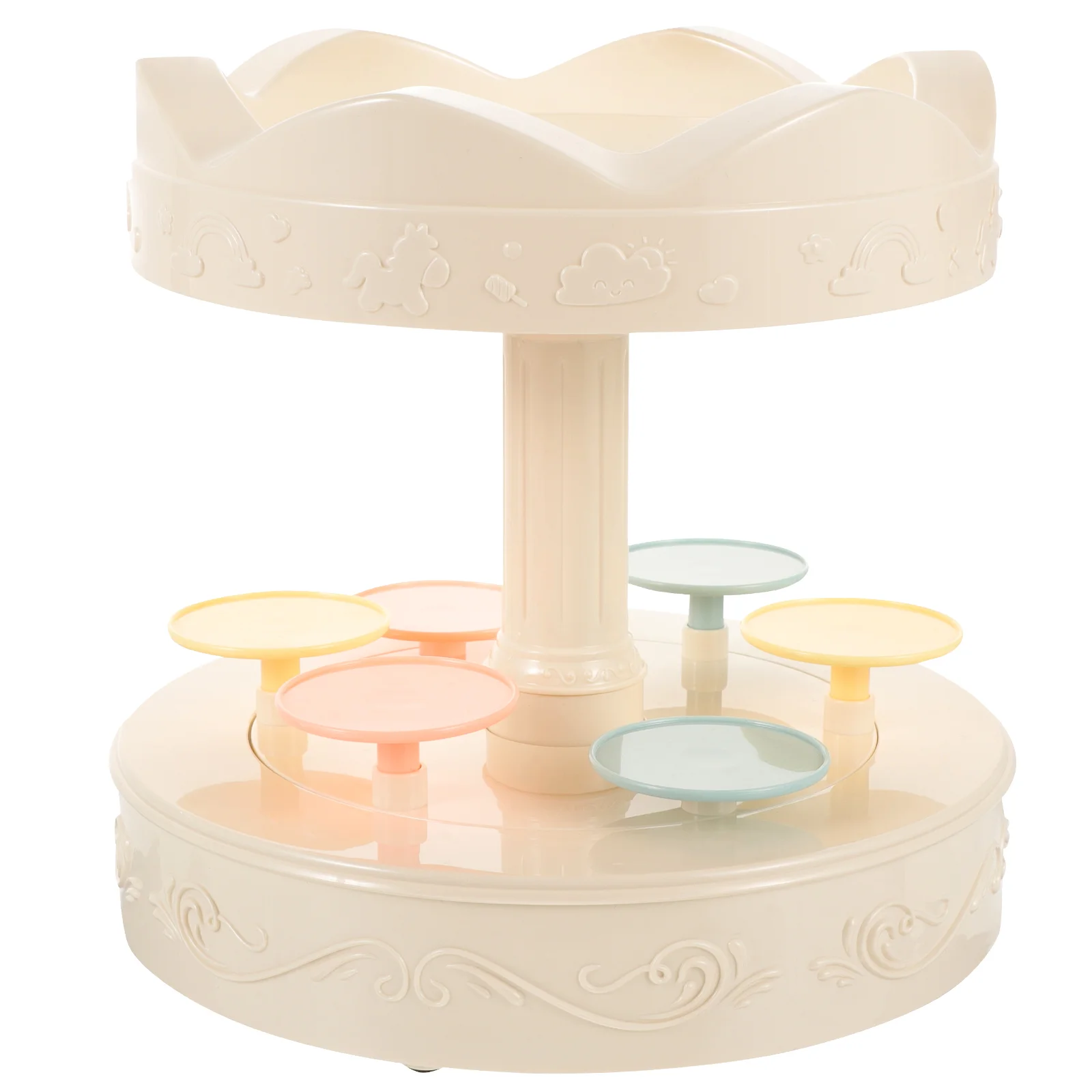 

Rotary Dessert Machine Cake Stand Rotating Sushi Turntable Auto Display Displaying Holder Cupcake
