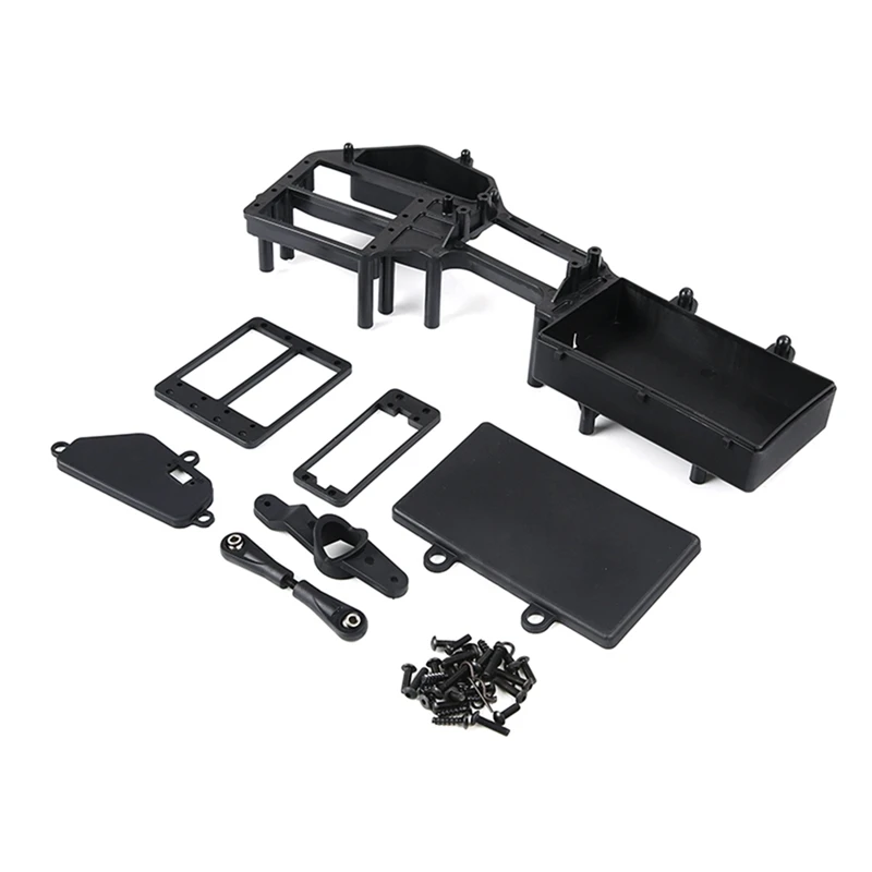 

Black Plastic Double Steering Gear Equipment Compartment Kit For 1/5 Losi 5Ive-T Rovan Lt Km X2 Fid Dtt Ql Truck Rc Car Parts