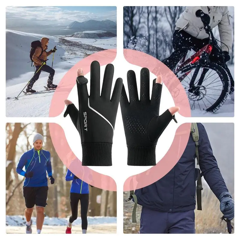 Зимние мужские варежки теплые зимние велосипедные одежда для холодной погоды