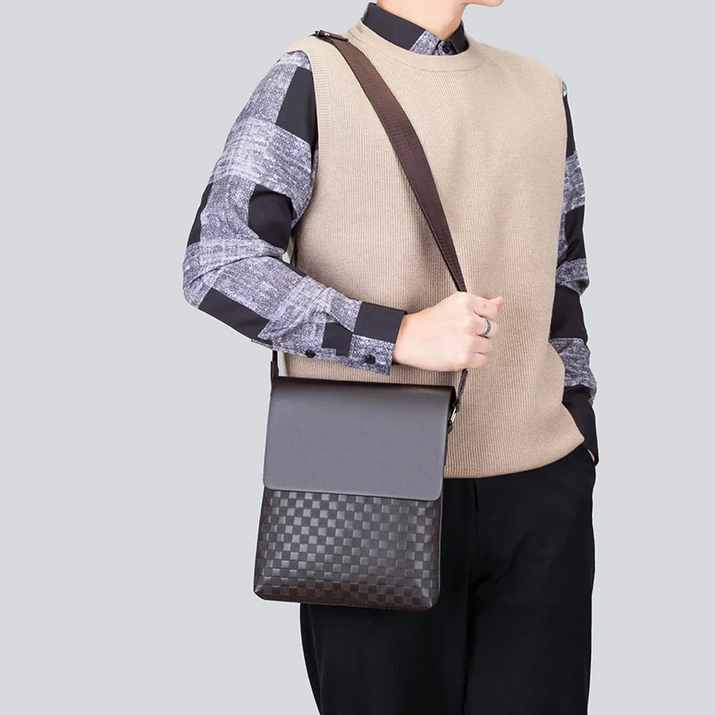 Shoulder Bag Luxury Men Boy Leather Husband Male PU Crossbody Waterproof Designer Classic Messenger Bags Pouch Men's New Handbag