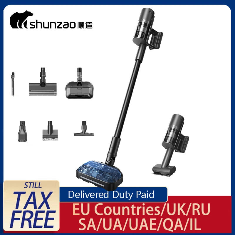 

2021 New Shunzao Z15 Pro Dual rotary mopping Vacuum Cleaner Upgrade from Shunzao Z11 pro Hair-cutting Replaceable battery design