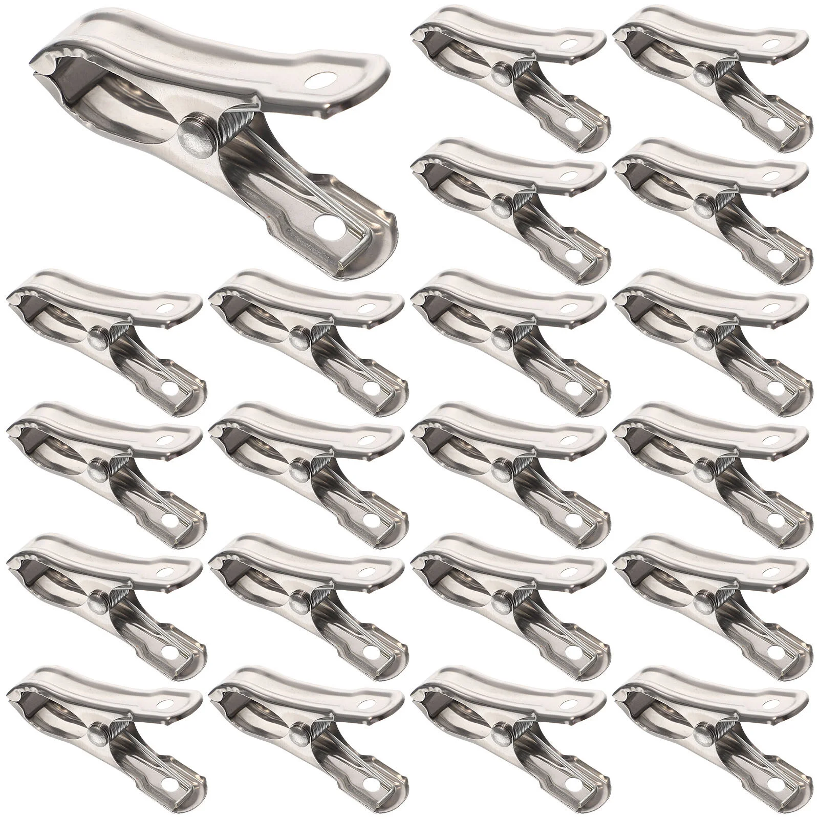 

40 Pcs Stainless Steel Greenhouse Clips Heavy Duty Clamps Garden Food Bag Sunshade Anti- Wind Metal Paper Fixing