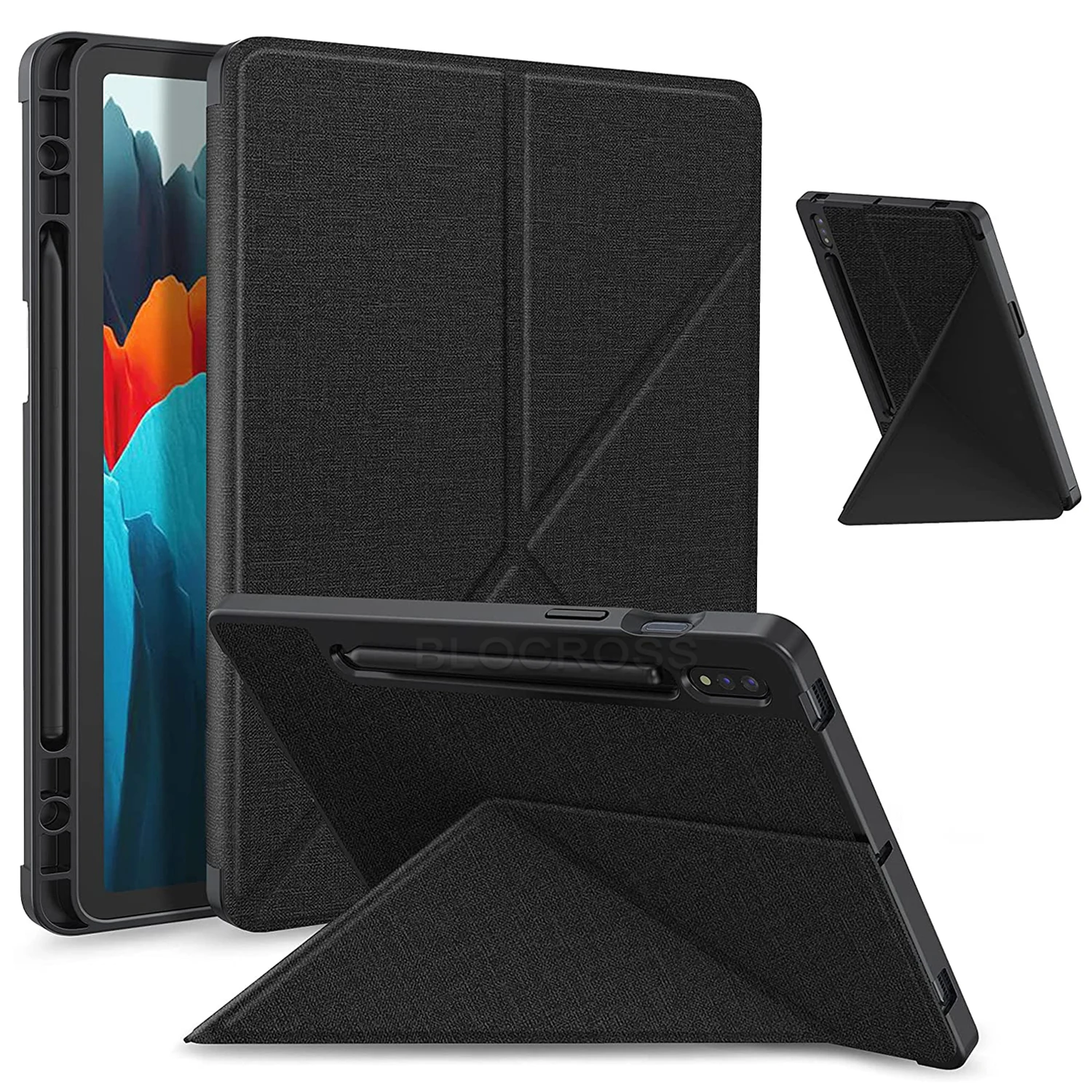 

Case for Samsung Galaxy Tab S7/S8 Plus 12.4inch SM-T970 SM-X800 Magnetic Smart Folding Cover Funda for Galaxy Tab S7 FE 5G 2021