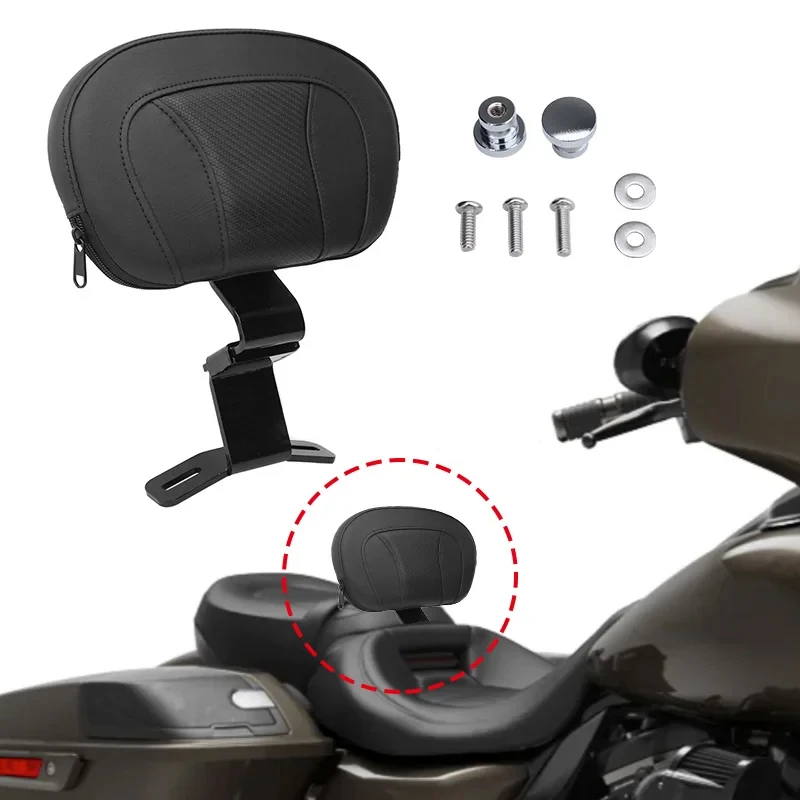 Фото Кожаная подушка-спинка для водителя и пассажира Harley Touring CVO Electra Road Street Glide Road King 09-22 №1