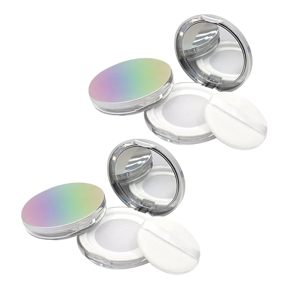 

Powder Box Loose Boxes Case Emptyface Compact Puff Makeup Container Refillable Simple Cases Bodyholders Packing Sub Owder