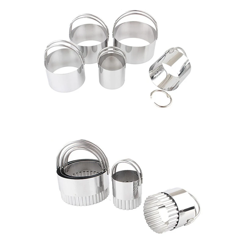 

10 шт./лот форма для печенья из нержавеющей стали, круглая форма для торта, форма для печенья в виде звезды, Кондитерский Резак для резки помад...