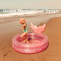 Inflatable Swimming Pool Mermaid Baby Round Pool Swimming Pools Above Ground Blow Up Pools For Kids Adults Children