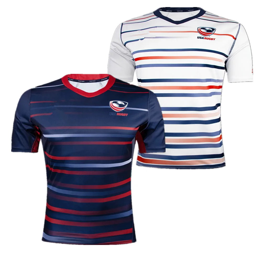 

USA rugby jersey 2022 HOME away Rugby shirt United States of America Jerseys t-shirt big size 4xl 5xl Custom name and number