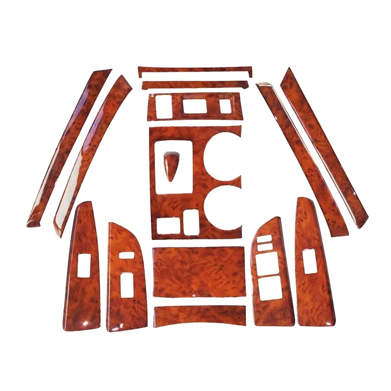 

For Toyota Highlander 2009 2010 2011 2012 2013 2014 ABS Mahogany Style Accessories Interior Protector Mouldings Car Stickers