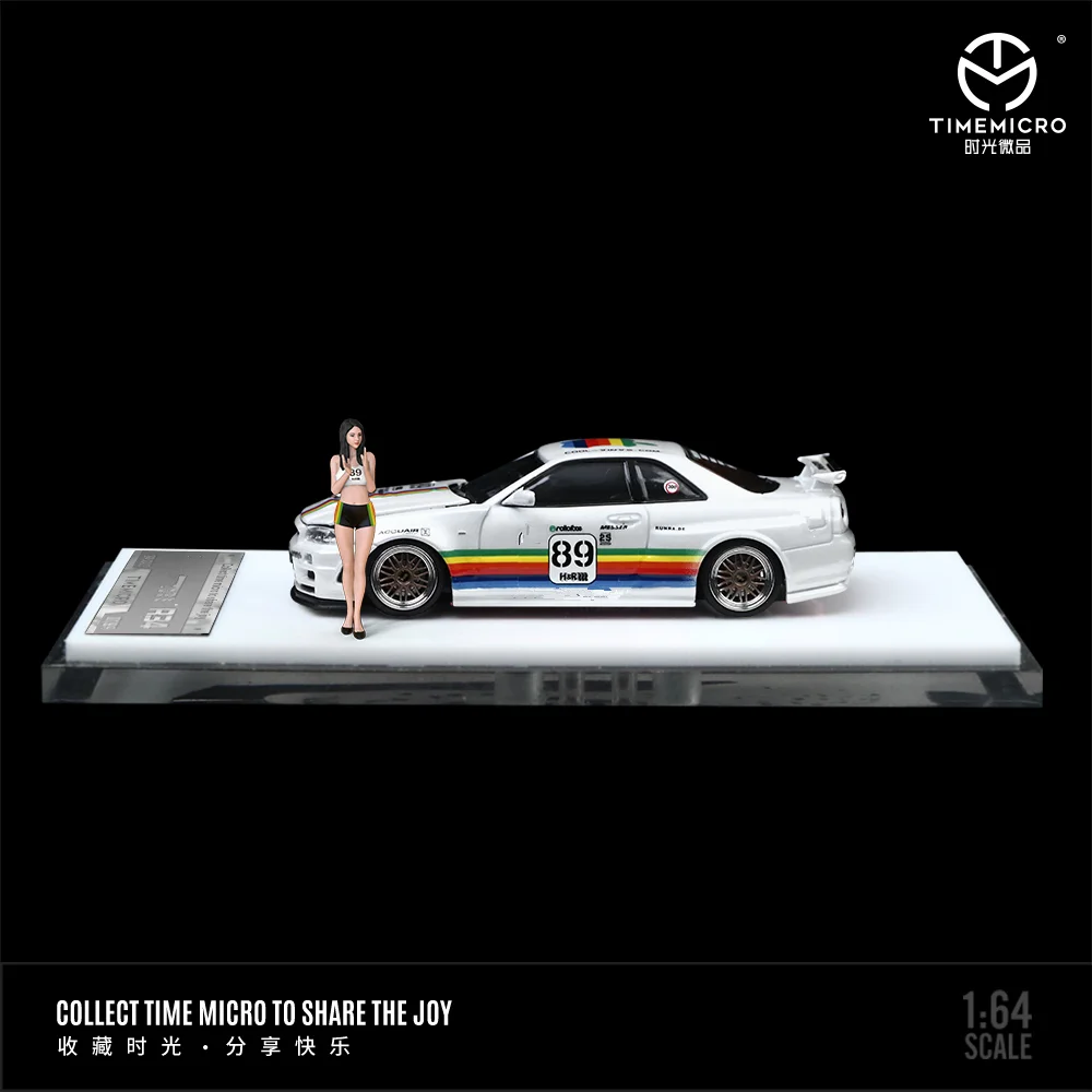 TIME MICRO 1:64 GTR34 камуфляжная модель автомобиля из сплава для коллекции и отображения