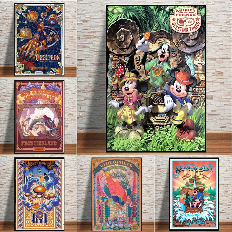 

Disney Canvas Painting World Spaceship Earth Poster Printing Baby Room Children's Room Life Home Decoration Wall Art Picture