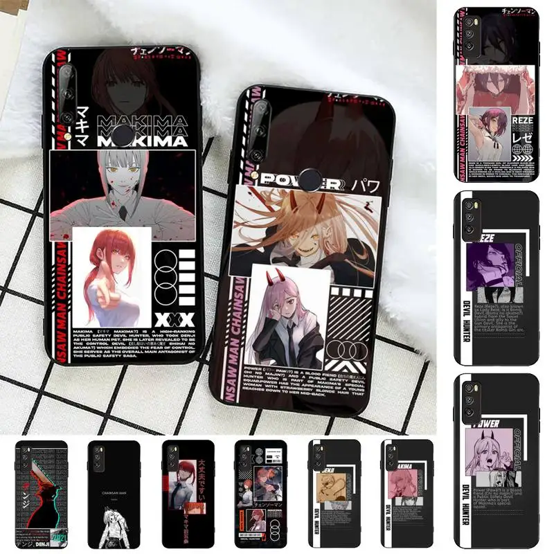 

Cute Cartoon Chainsaw Man Phone Case for Huawei Honor 10 i 8X C 5A 20 9 10 30 lite pro Voew 10 20 V30