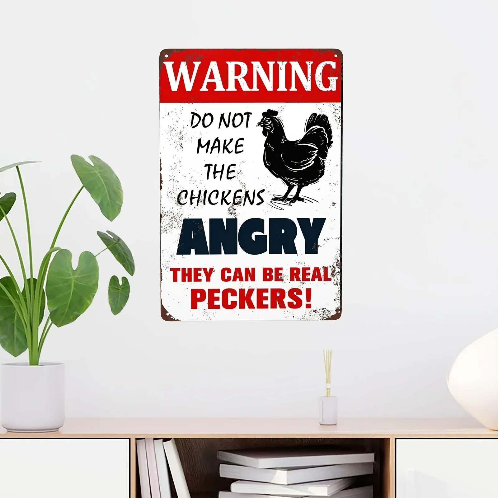 Винтажная Металлическая Настенная Табличка Забавный Петух Декор Фермерского