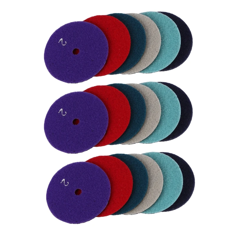 

18 Pcs 100 Mm Dry Polishing Pad 4 Inch Sharp Type Diamond Polishing Pads For Granite Marble Sanding Disc For Stone