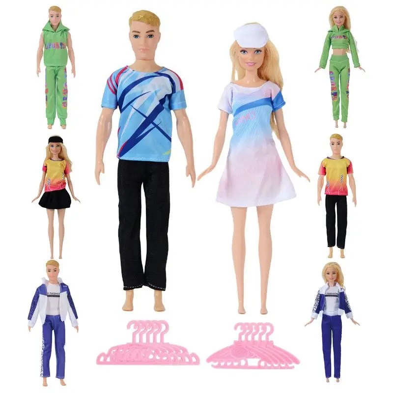 

Doll Clothes 28 Items /Lot Fashion Kawaii Suits Mini Dolls Accessories 30cm Things For Barbie Ken DIY Kids Game Birthday Present