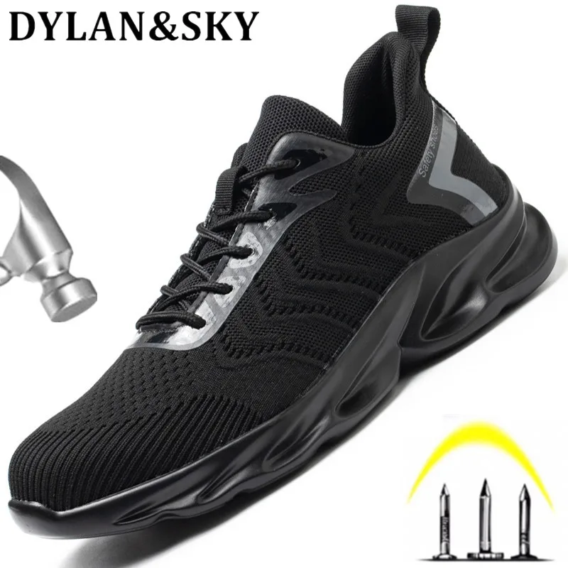 

Breathable Male Work Safety Shoes Steel Toe Work Sneakers Men Shoes Puncture-Proof Protective Shoes Work Safety Boots Footwear