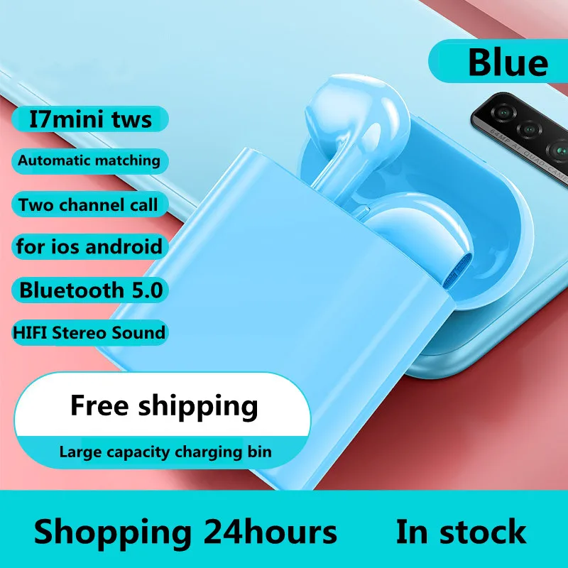 

i7mini tws Wireless Earphones 5.0 Bluetooth Headphones Sport Headset Gaming Earbuds With Mic Charging box For All Smartphones