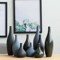 zen black nordic mediterranean blue european ceramic dried flower vase small fresh modern minimalist decorative ornaments