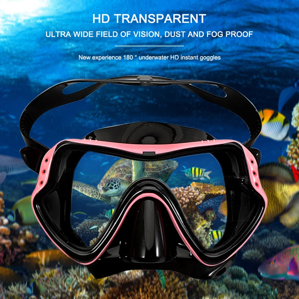 

Professional Adult Swimming Goggles Underwater Diving Masks Snorkeling Silicone Anti-Fog Goggles Breath Tube Set