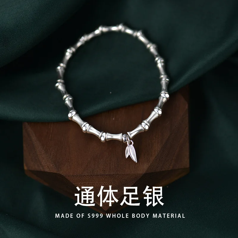 Бамбуковый браслет из стерлингового серебра 925 пробы женский праздничный Gaosheng