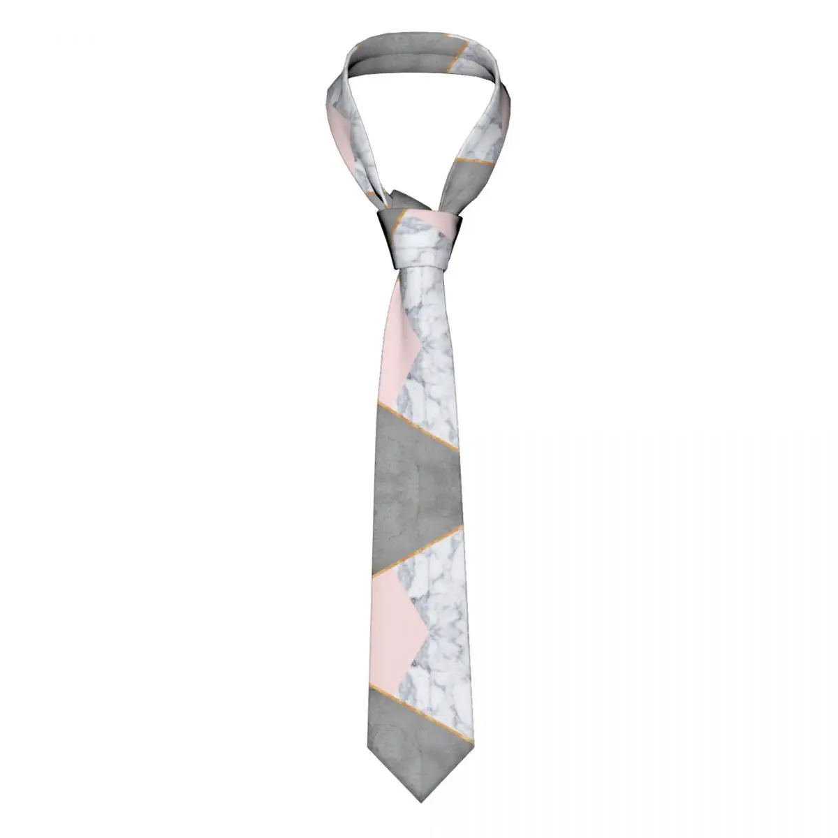 

Geometric Marble Line Art Necktie Men Women Fashion Polyester 8 cm Classic Mid Century Neck Ties Shirt Accessories Cravat