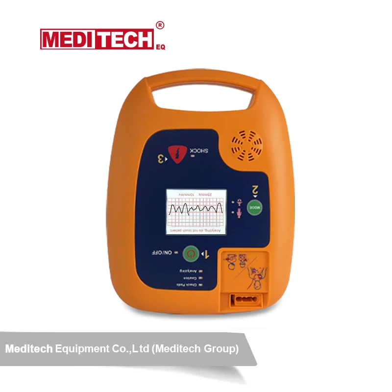 

Portable AED Defi5s Extra with Screen to show how to operate the AED