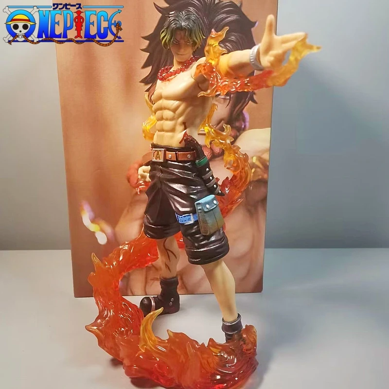 

24cm One Piece Anime Figure Ace Fire Fist Action Figures Pvc Portgas·d· Ace Statue Doll Figurine Collection Model Ornament Toys