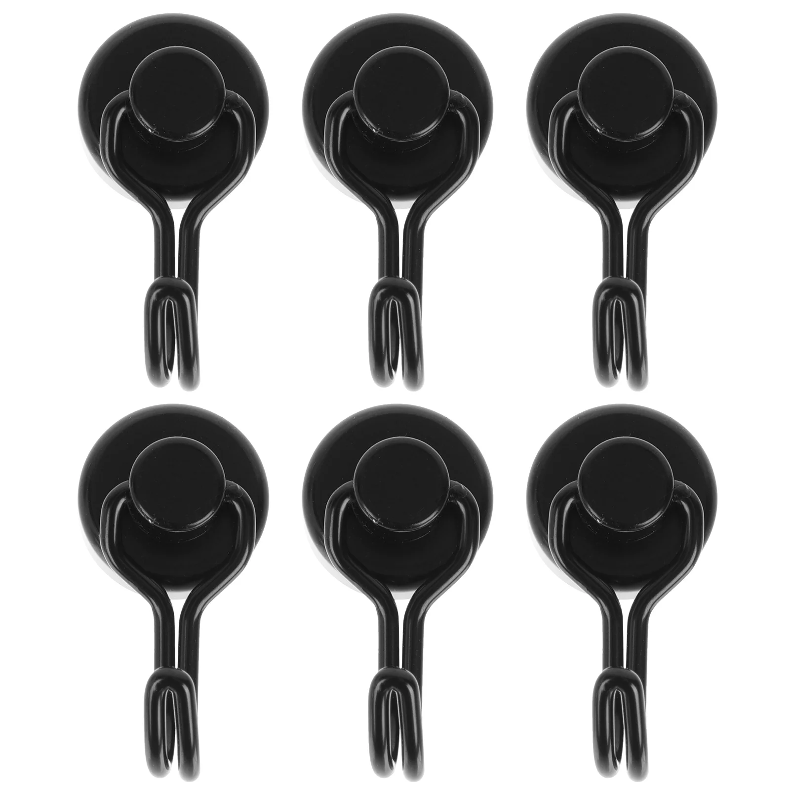 

6 Pcs Purse Hook Table Heavy Duty Strong Magnetic Wall Storage Hooks Multipurpose Hanging 3x1.5cm Black Clothes Hanger