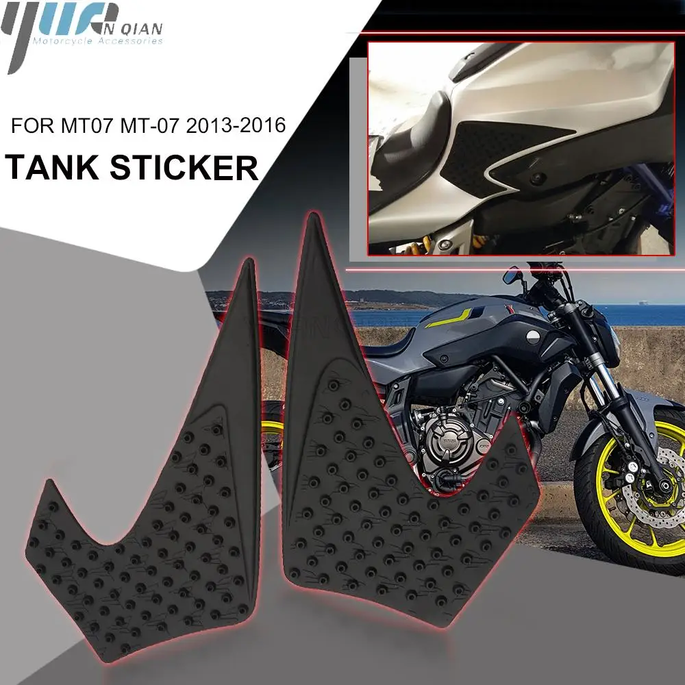 

Motorcycle MT 07 LOGO Tank Traction Pad Side Gas Knee Grip Protector Anti Slip Sticker For YAMAHA MT-07 MT07 2013 2014 2015 2016