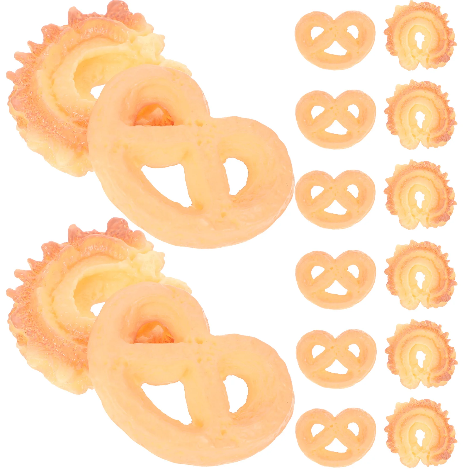 

16Pcs Decorative Cookie Props Lifelike Cookies Models Creative Ornaments for Display