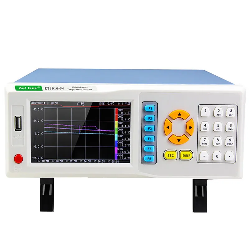 East Tester Multi Channels Temperature Inspection Instrument Usb Connection Temp Record Acquisition Detector Thermocouple Probe