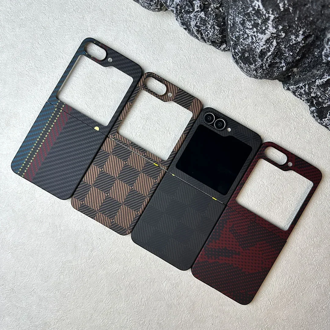 Чехол из натурального углеродного волокна для Samsung Galaxy Z Flip 6 Flip6 Матовый