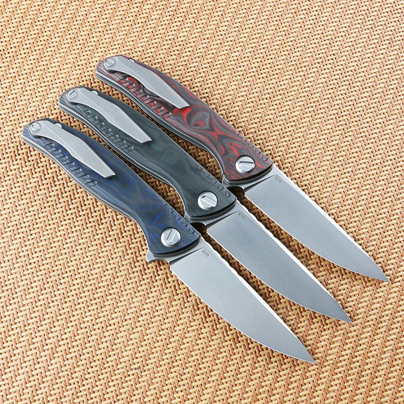 Складной нож Green Thorn F3ns K110 с рукояткой из титана и углеродного волокна походный