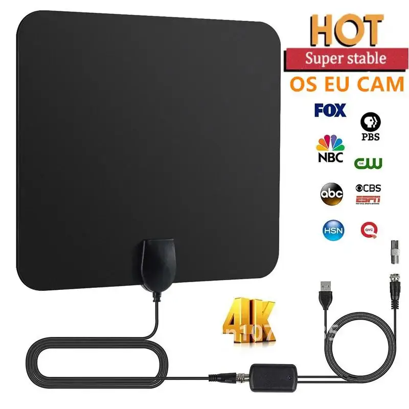 Телевизионная антенна Polska линии DE Oscam 4K HD TV Box DVB Digital EU Stecker cccann Antenna flache Design