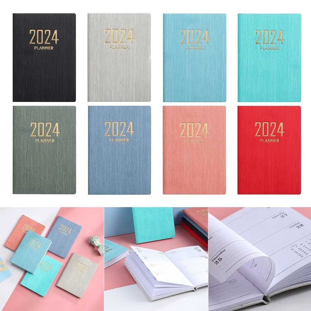 

2024 A7 Mini Portable Agenda Book Diary Weekly Planner Notebooks To Do List English Notepad With Calendar School Office Supplies