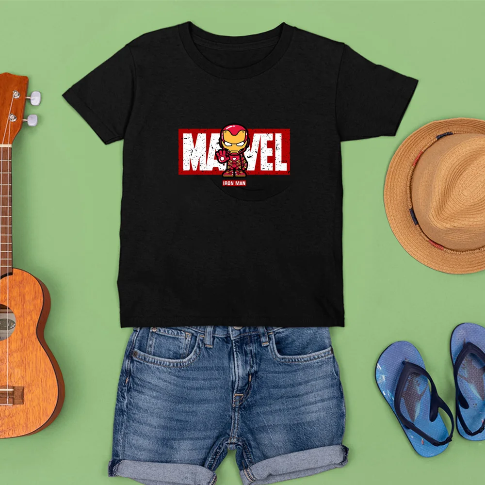 

Summer Disney Baby Tshirt Kawaii Marvel Color Graphic Cartoon Unisex Kid Clothes Soft Short Sleeve Children Streetwear Cozy