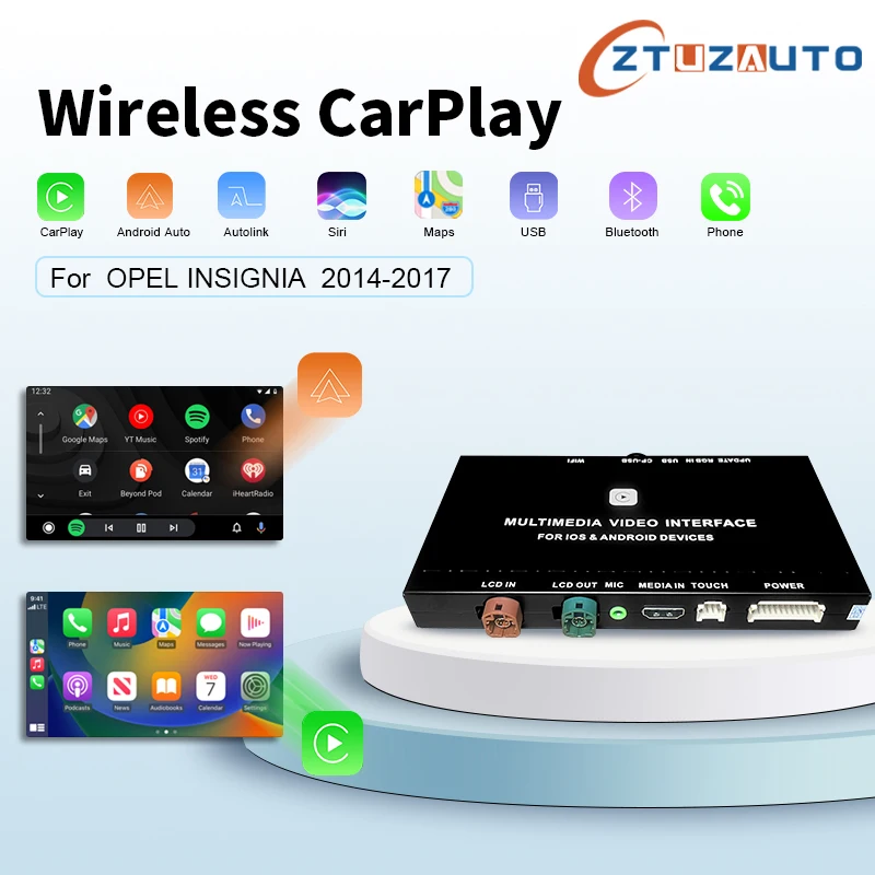 bezprzewodowy CarPlay dla opla insignia 2014-2017 z systemem Android Auto Mirror Link AirPlay Car Play Navigation Obsługa tylnej kamery