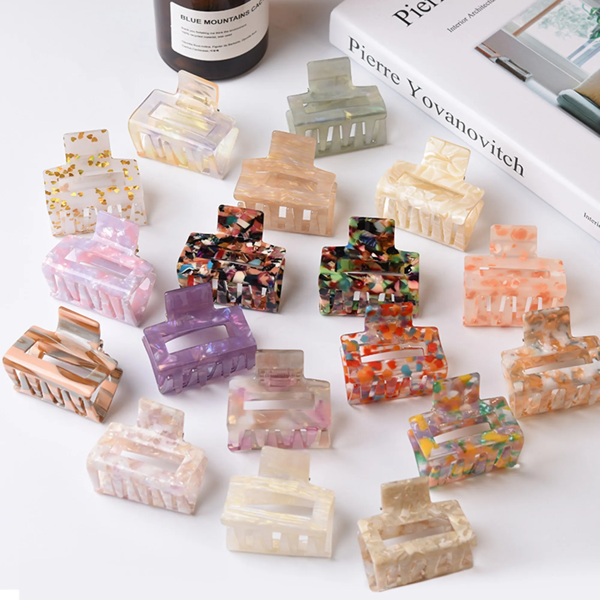 

1 шт./лот 5,2 см новая маленькая квадратная заколка magic fashion элегантная уксусная заколка «сделай сам» Аксессуары для волос