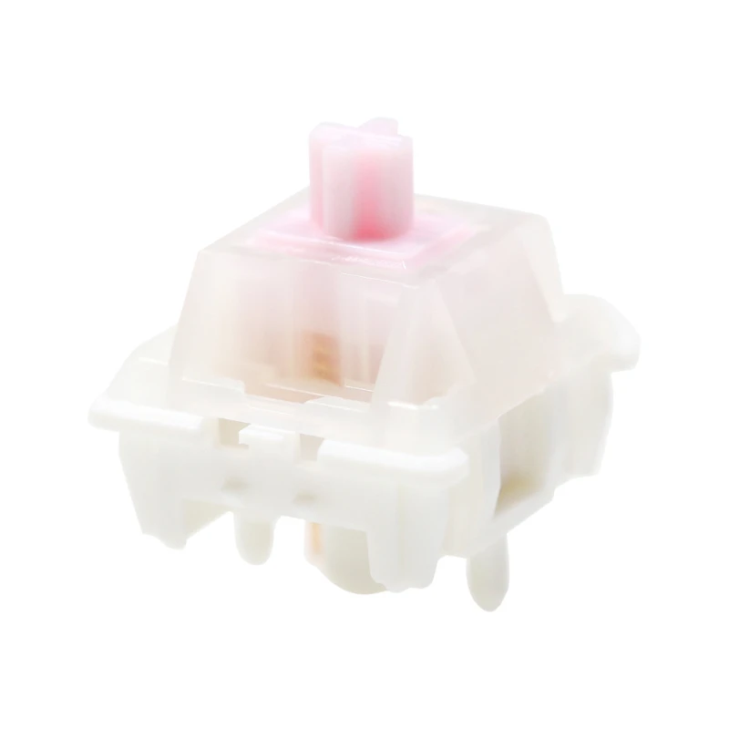 

TECSEE Strawberry Ice Linear Switch 5pin RGB SMD 63.5g mx switch for mechanical keyboard 60m Nylon UPE Long 2 Stages Spring