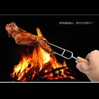 5pcs roasting forks with bag camping hot dog skewers bbq forks portable barbecue outdoor tool dls barbecue grill accessories